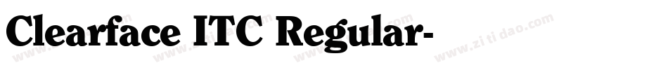 Clearface ITC Regular字体转换